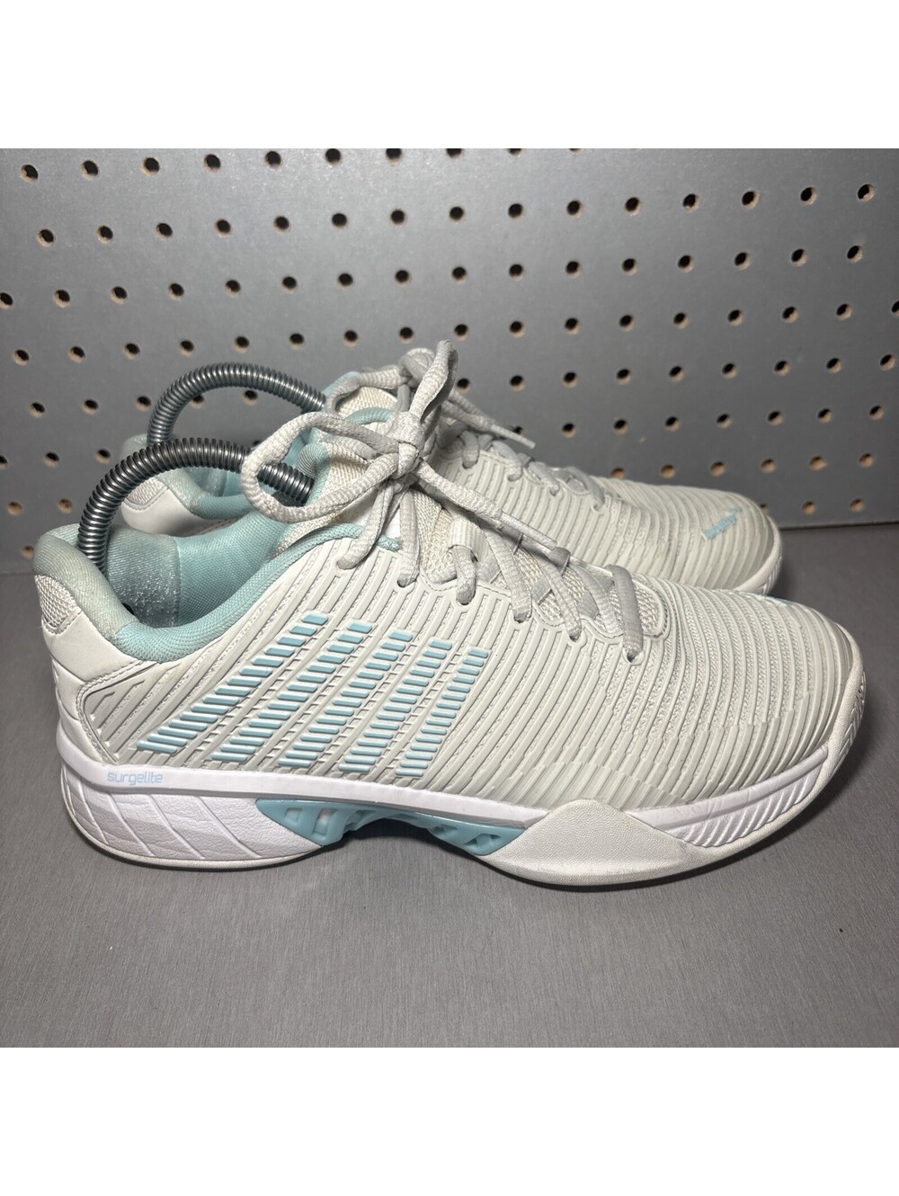 K-Swiss Hypercourt Express 2 Tennis Pickleball Shoes Womens Sz 9.5 White Blue